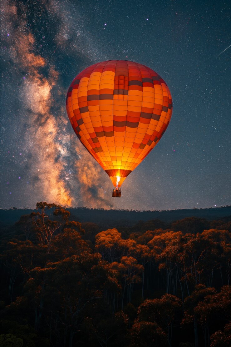 Photo gratuit aventure en montgolfière