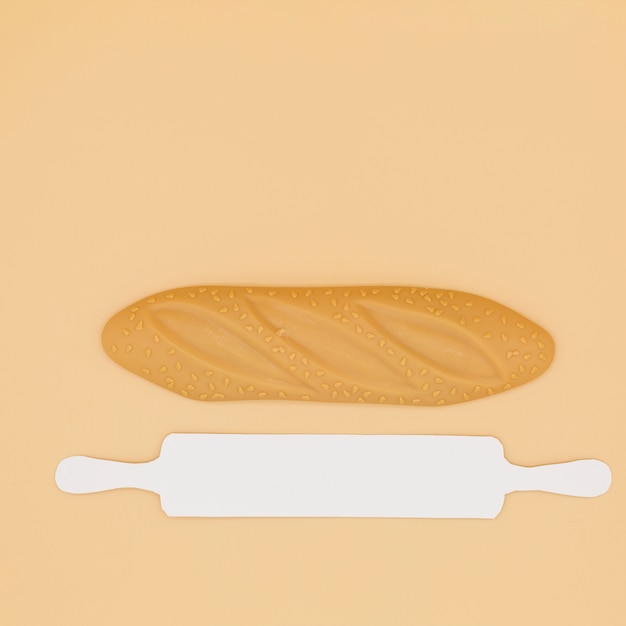 Baguette et rouleau à pâtisserie