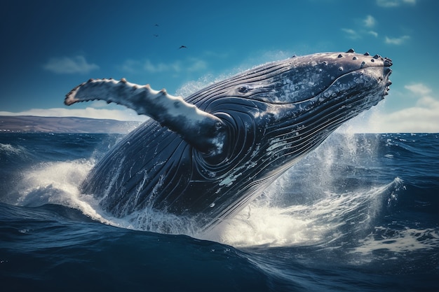 Photo gratuite baleine image ai