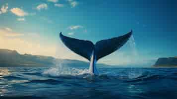 Photo gratuite baleine image ai