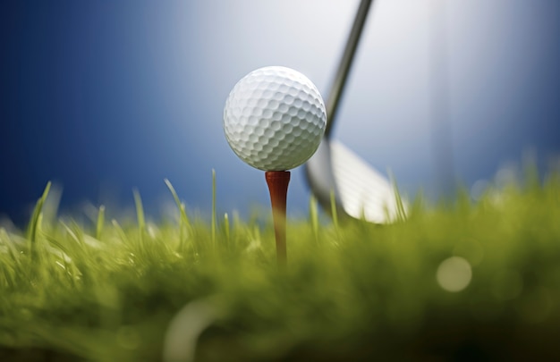 Photo gratuite la balle de golf dans la nature