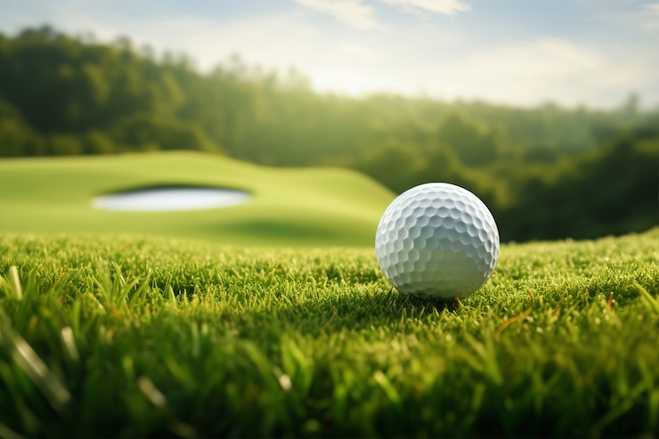Photo gratuit balle de golf sur le terrain