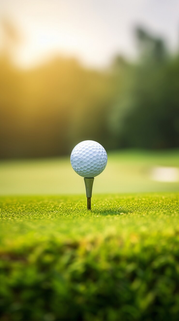 Photo gratuit balle sur le terrain de golf