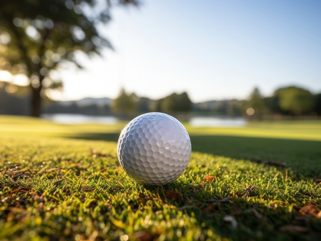 La balle sur le terrain de golf