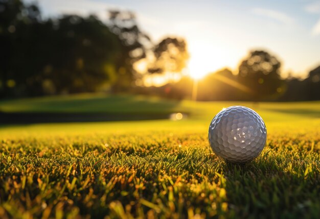 La balle sur le terrain de golf