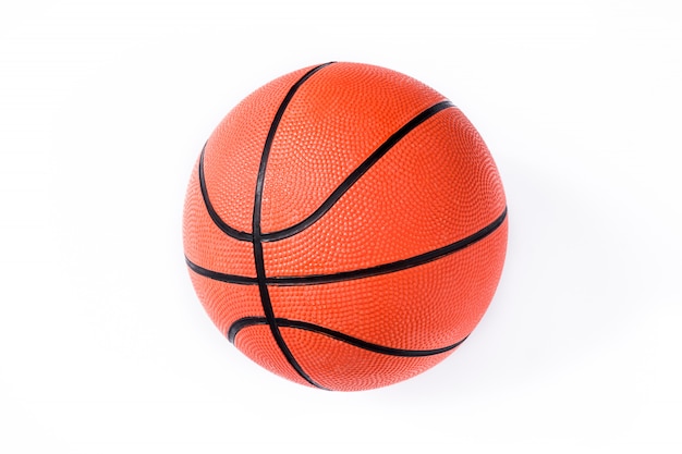 Ballon De Match De Basket Isolé Sur Blanc | Photo Premium