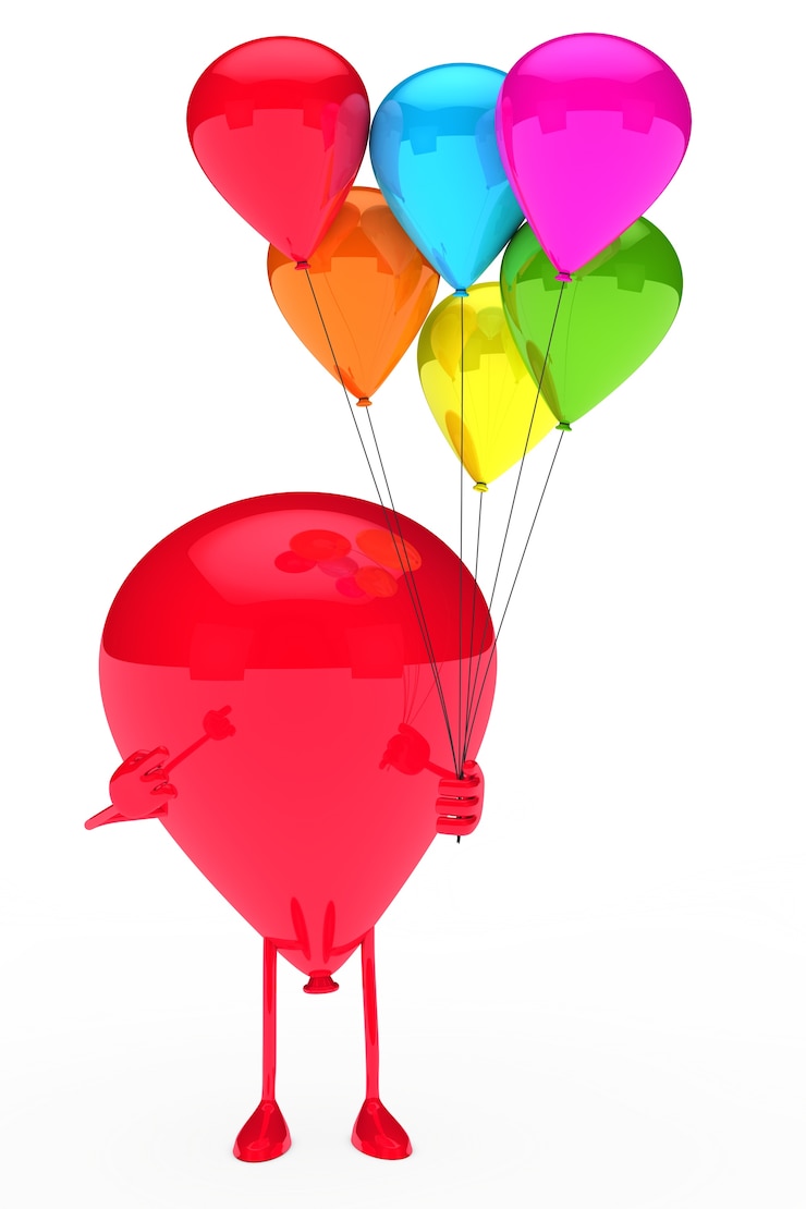 Photo gratuit ballon brillant avec un bouquet de ballons