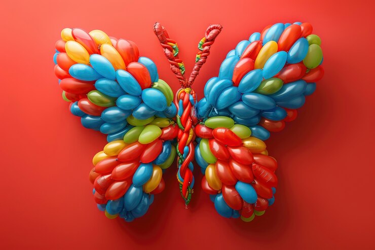 Photo gratuit un ballon en forme de papillon.
