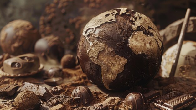 Ballon mondial pour la célébration de la journée du chocolat