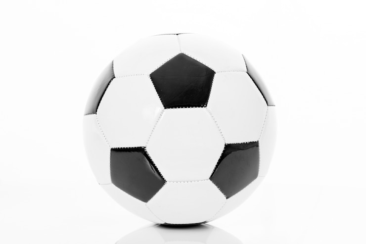 Photo gratuit ballon de soccer détaillé, icône de football, isolé