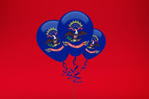 Ballons du drapeau du Dakota du Nord