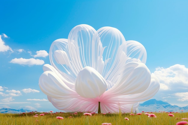 Photo gratuite ballons de roses colorées contre le ciel