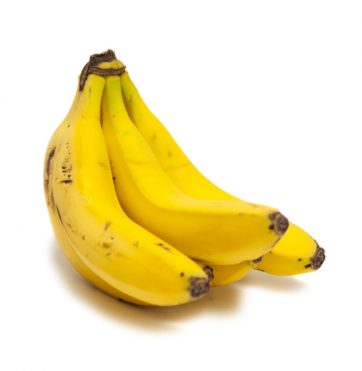 Photo gratuit bananes sur fond blanc