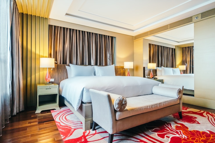 Photo gratuit bangkok, thaïlande - 12 août 2016: belle int chambre de luxe