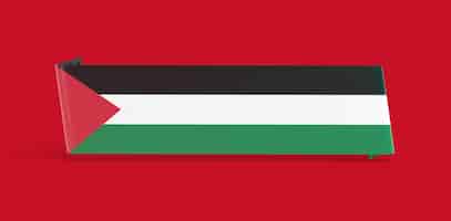 Photo gratuite bannière drapeau palestine