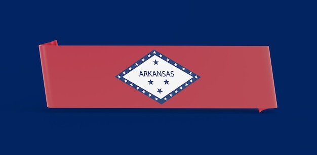 Photo gratuite bannière du drapeau de l'arkansas