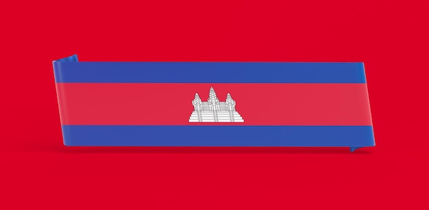 Photo gratuite bannière du drapeau du cambodge