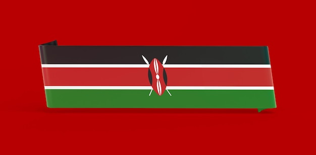 Photo gratuite bannière du drapeau du kenya