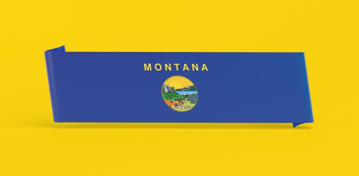 Photo gratuit bannière du drapeau du montana