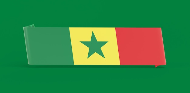 Photo gratuite bannière du drapeau du sénégal