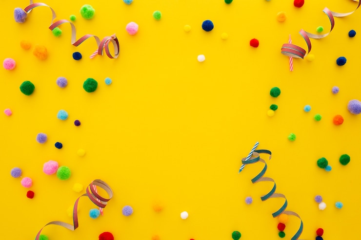 Photo gratuit bannière de fête ou d'anniversaire avec espace pour le texte