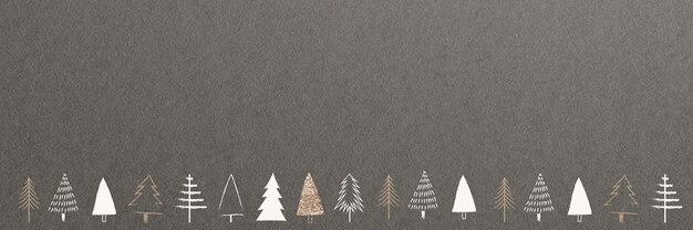 Bannière de médias sociaux de Noël en or minimal avec espace de conception