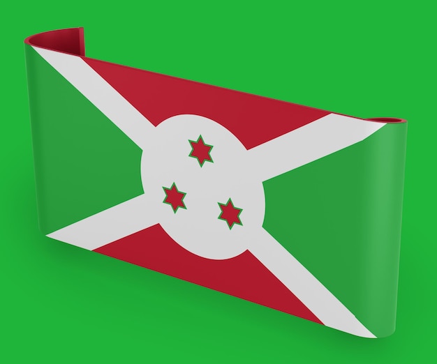 Photo gratuite bannière de ruban drapeau burundais