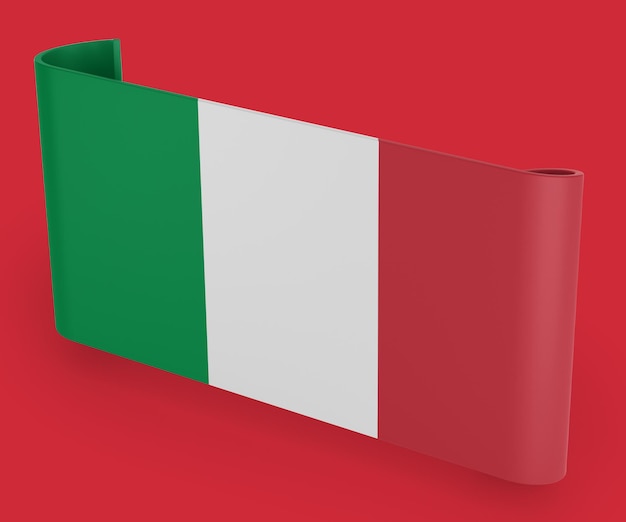 Photo gratuite bannière de ruban drapeau italie
