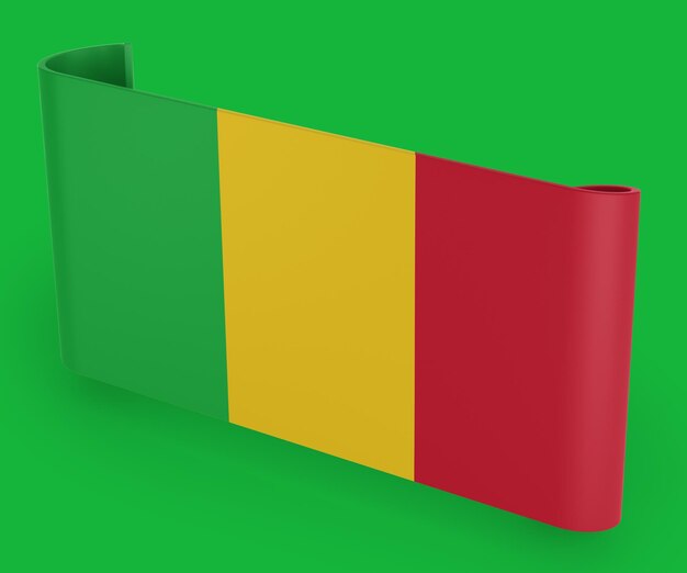 Photo gratuite bannière de ruban drapeau malien