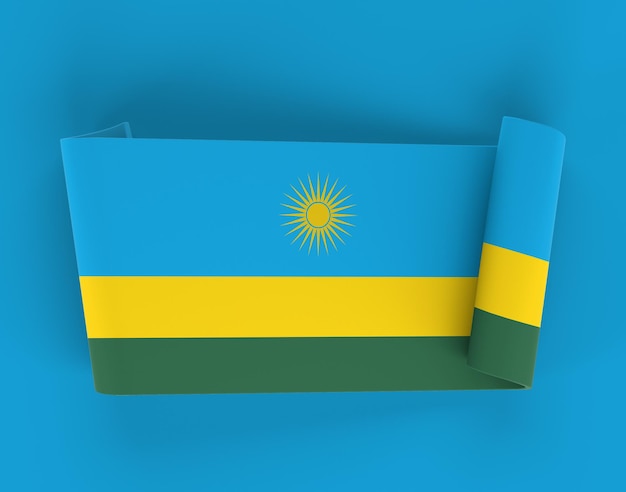 Bannière de ruban du Rwanda
