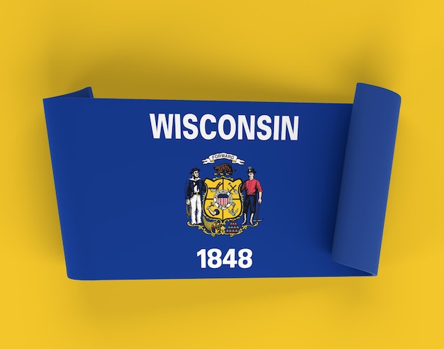 Photo gratuite bannière de ruban du wisconsin