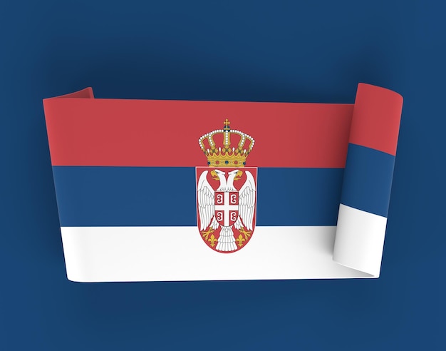 Photo gratuite bannière de ruban de serbie