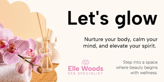 Une bannière de spa simple et professionnelle