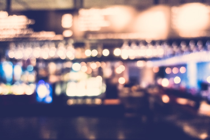 Photo gratuit bar à cocktails unfocused