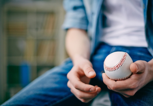 Photo gratuite baseball close-up