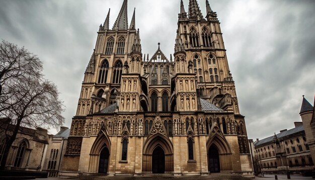 Basilique gothique de Cologne Un majestueux monument médiéval généré par l'IA