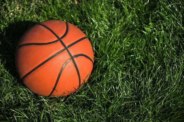 Basket-ball sur l'herbe se bouchent
