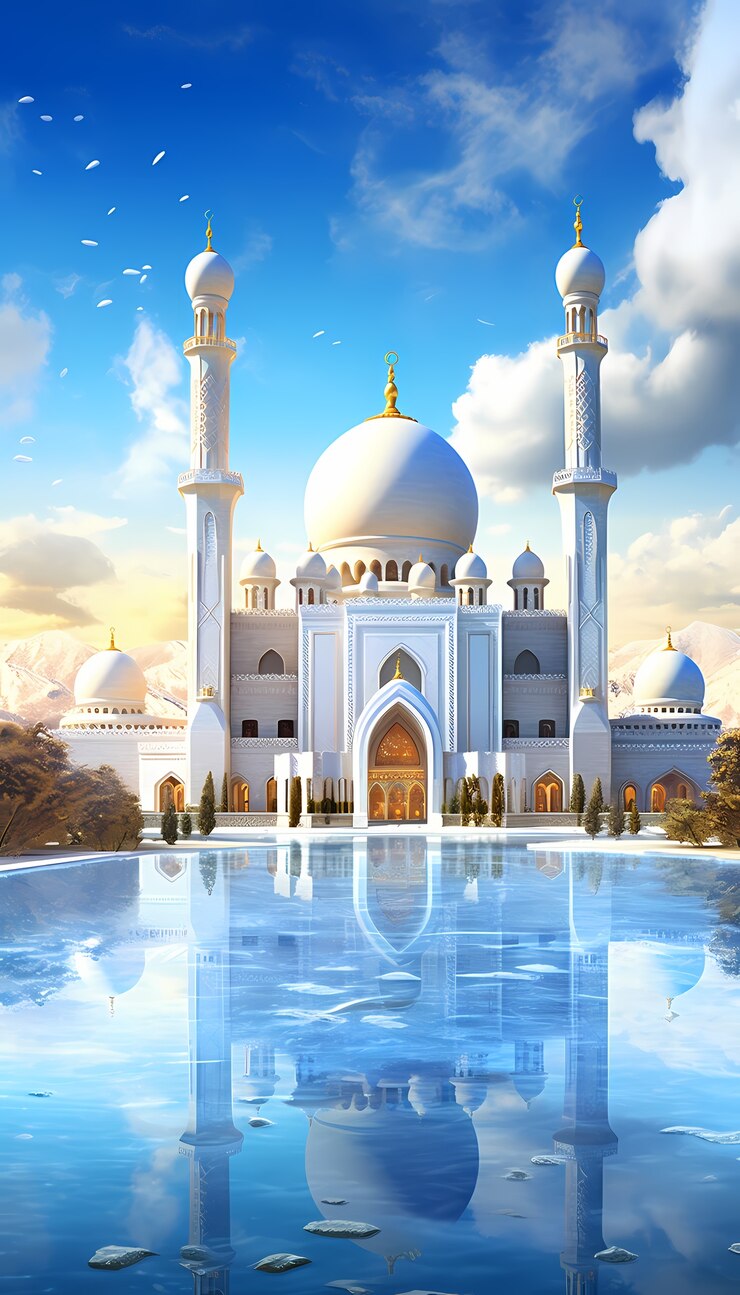 Photo gratuit bâtiment de mosquée avec une architecture complexe
