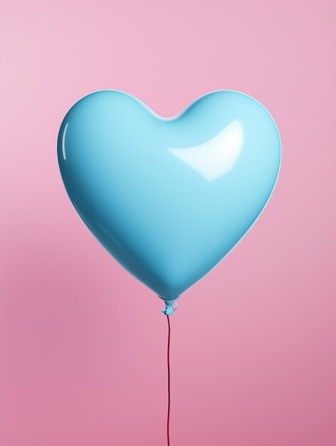 Beau ballon en forme de coeur