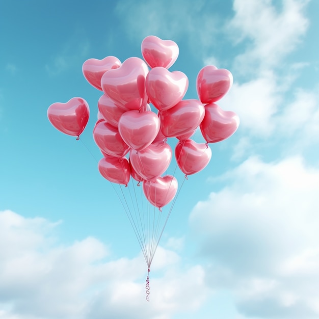 Photo gratuite beau ballon en forme de coeur