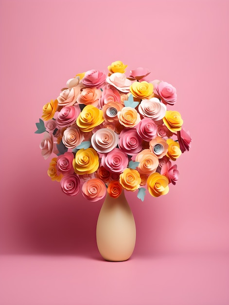 Beau bouquet de fleurs en studio