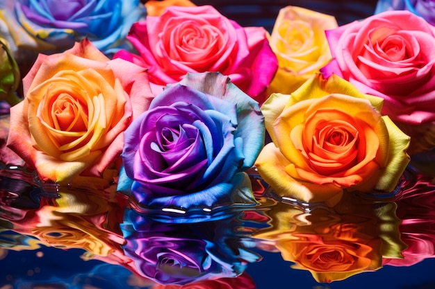 Photo gratuite un beau bouquet de roses