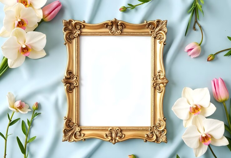 Photo gratuit beau cadre floral de printemps