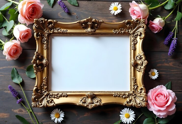 Photo gratuit beau cadre floral de printemps