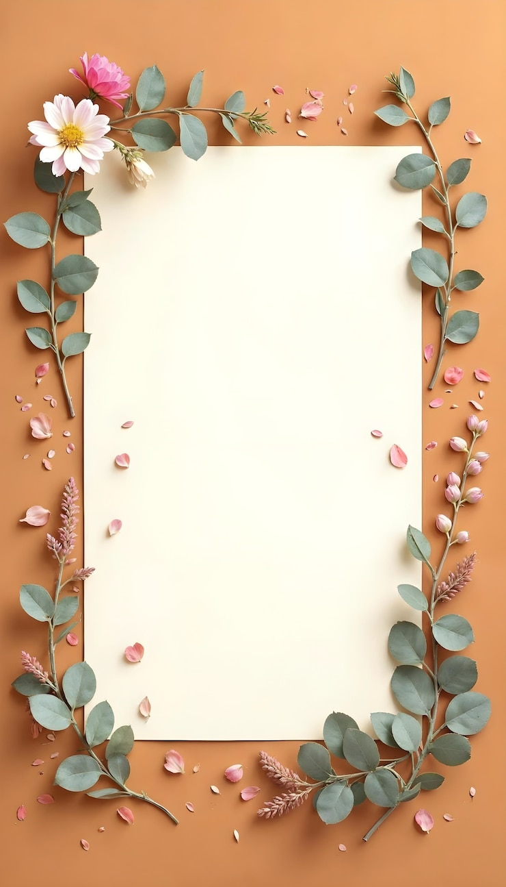 Photo gratuit beau cadre floral de printemps