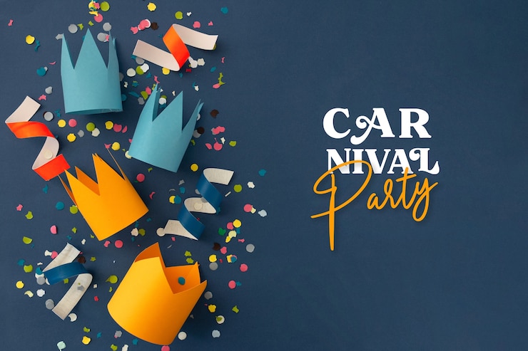 Photo gratuit beau carnaval avec décoration de fête