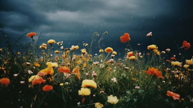 Photo gratuite un beau champ de fleurs