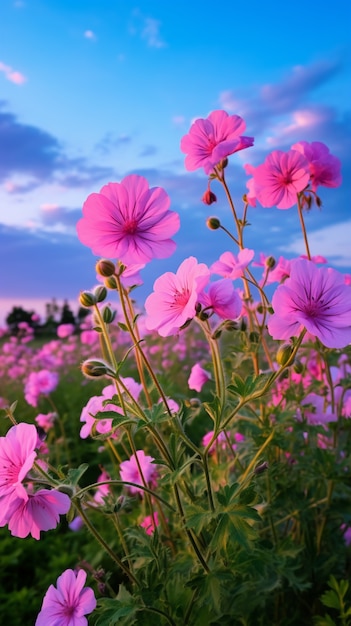 Photo gratuite un beau champ de fleurs