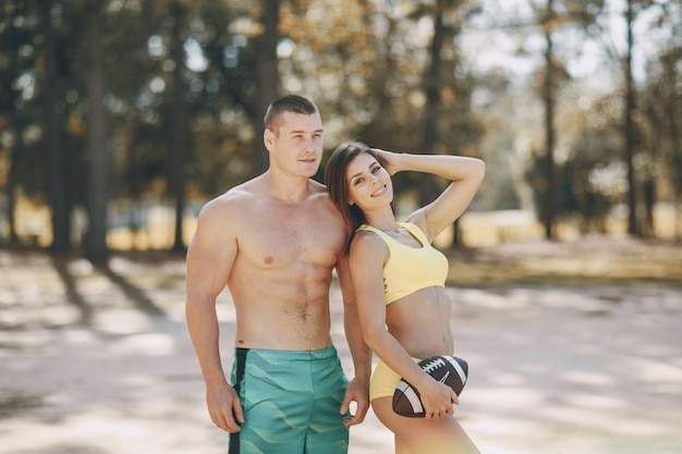 Beau couple sportif