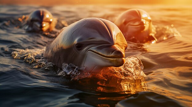 Le beau dauphin est un arrière-plan exotique.